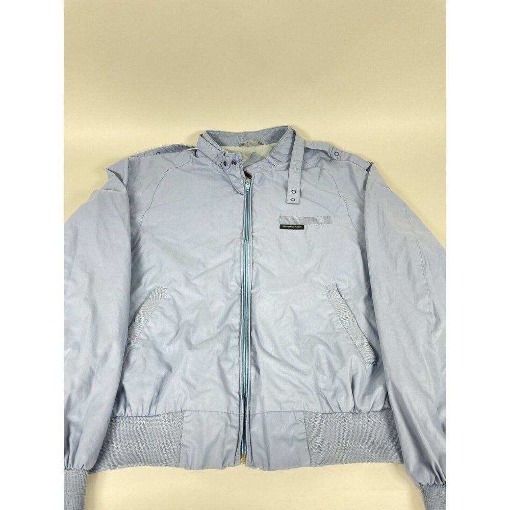 Members Only Jacket Men’s Size 46 Tall Vintage 80s Style Iconic Racer Baby Blue